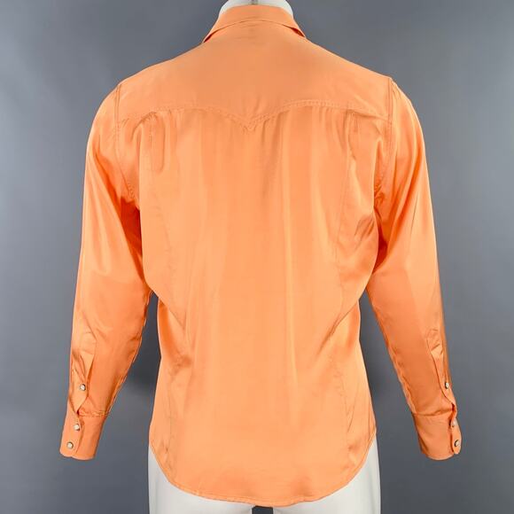 DRIES VAN NOTEN Size 36 Orange Western Long Sleeve Shirt - Picture 4 of 9